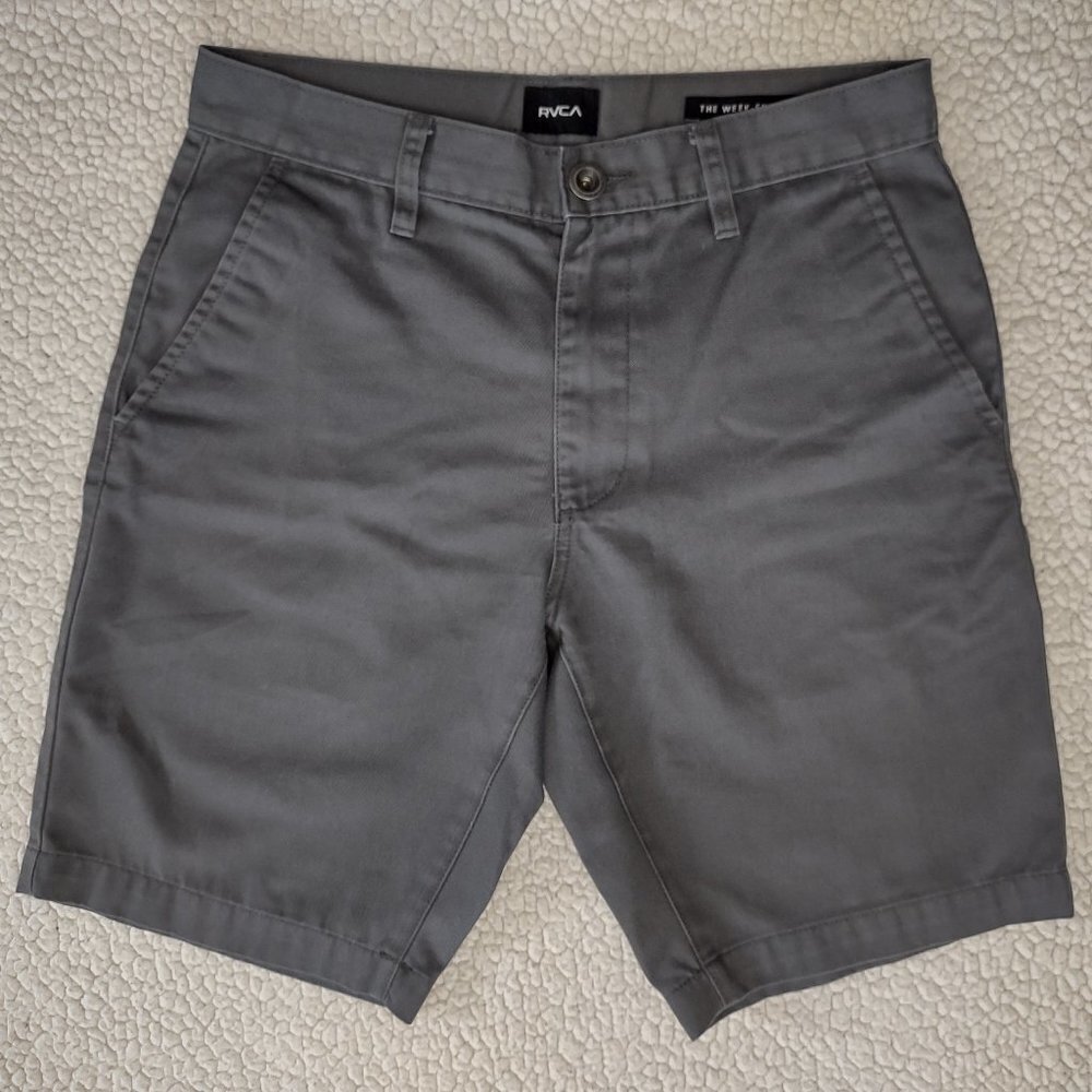 RVCA gray casual cotton blend Weekend Chino shorts mens size 30